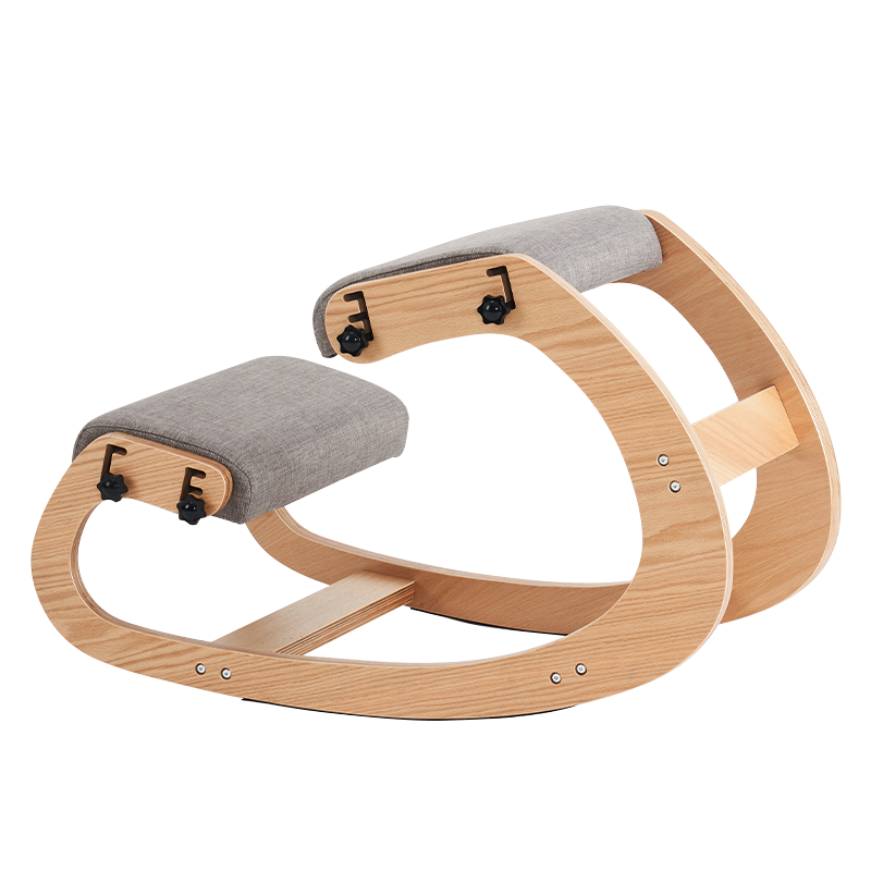 Kerusi Pejabat Lutut Tempat Duduk Berlapis Kelabu(Y-C33)