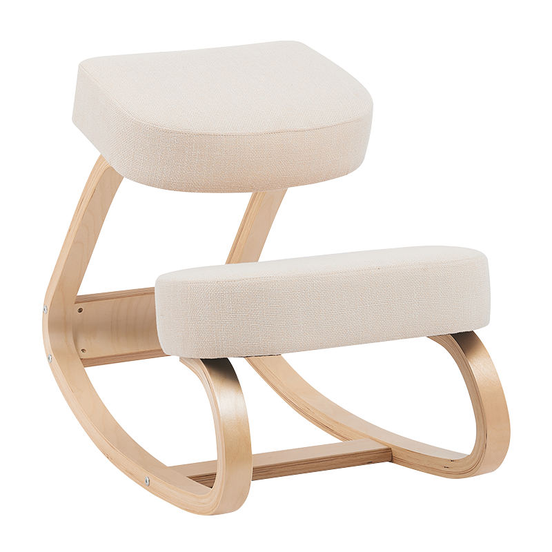 Kerusi Lutut Goyang Kayu Ergonomik Beige(GY-040)