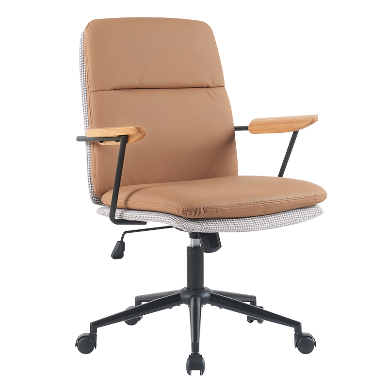 Tempat letak tangan Kayu Kuning Bersahaja Kusyen Dua Kerusi Pejabat Rumah (X-5135)