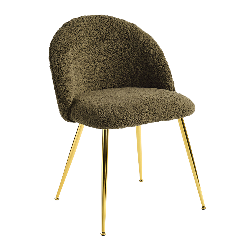 Kerusi Makan Teddy Fleece Hijau dengan Alas Emas(Y-C16)