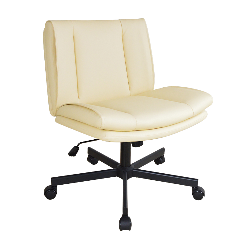 Tengah Belakang PU Kerusi Pejabat Rumah Riadah Lebar Tanpa Lengan Berlapis (X-5146)