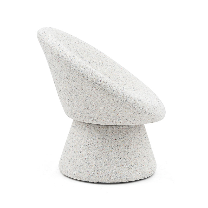 Fabrik Putih Nordic Kerusi Ruang Tamu Bentuk Bulat Malas Tempat Duduk Tunggal Kerusi Lounge Sofa Aksen dengan Sandaran (GY-645)