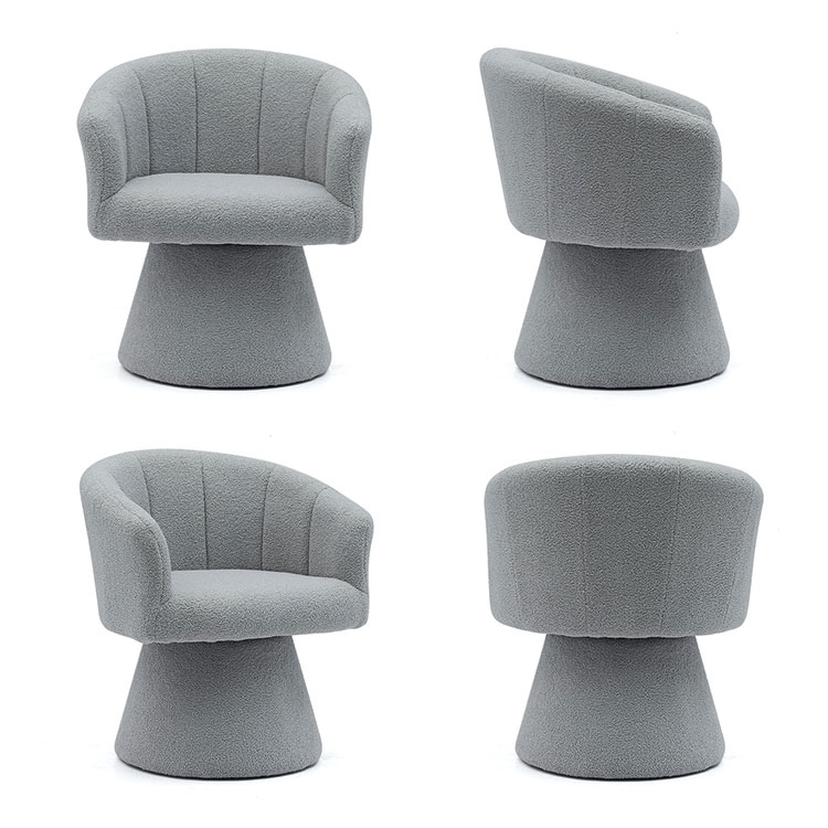 Gaya Riadah Dalaman Kelabu Selesa Tebal Kusyen Tempat Duduk Pusing Hotel Accent Chaise Lounge Kerusi Kerusi Berlengan untuk Ruang Tamu(GY-646)