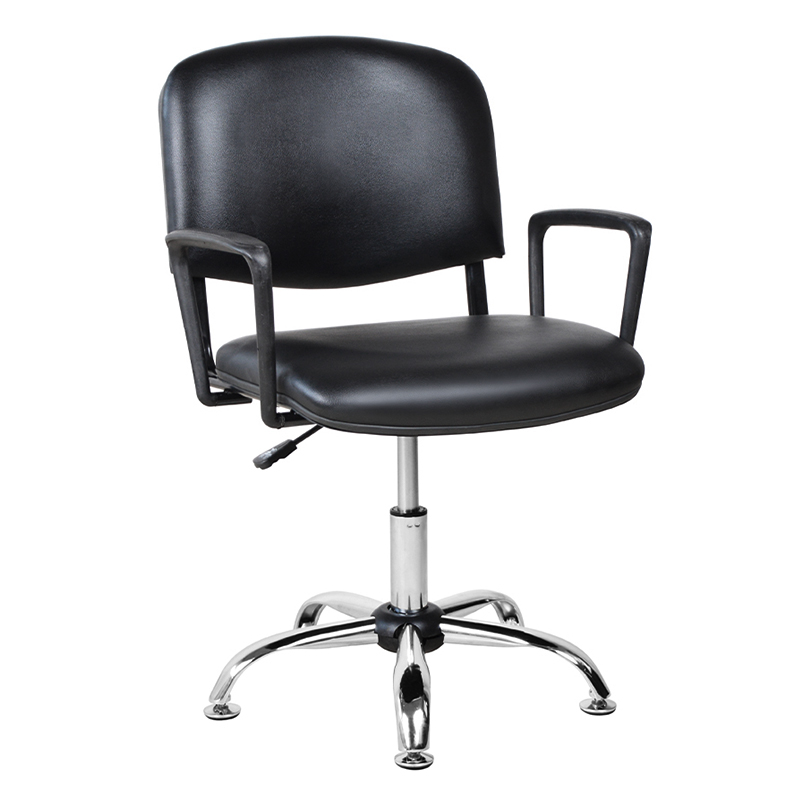 Kerusi Salun Tempat Letak Tangan Logam PU Belakang Bawah dengan Chrome Glide (M-6118)