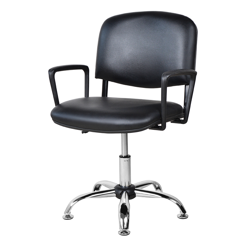 Kerusi Salun Tempat Letak Tangan Logam PU Belakang Bawah dengan Chrome Glide (M-6118)