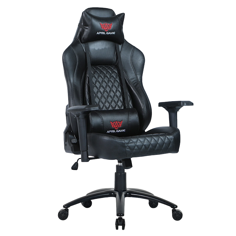 Tempat letak tangan 4D Punggung Tinggi lukis hitam kerusi permainan asas logam(Y-2520)