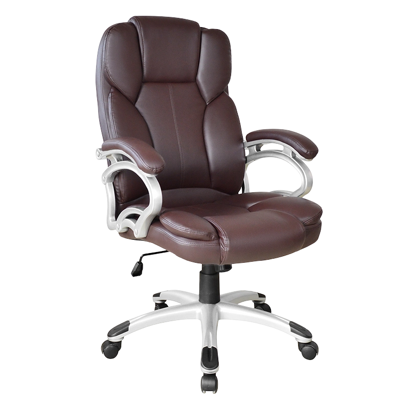 Tempat Duduk Pejabat Eksekutif Alas Tetap Belakang Tinggi berwarna coklat (Y-2825)