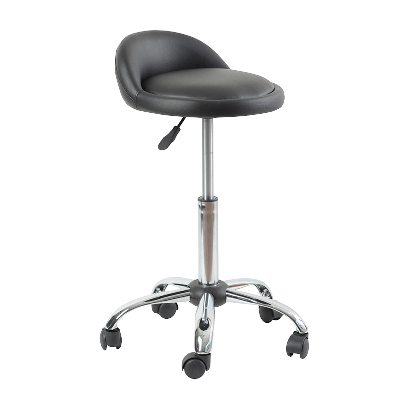 Hitam PU Bawah Pusing Tempat Duduk Pusing Lif Bangku Bar dengan Roda(GY-1021A)