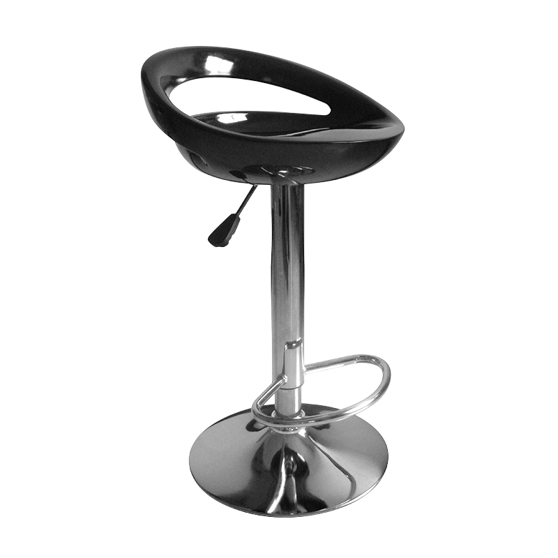 Kerusi Bar Bangku Angkat Pusing Bawah Plastik ABS Hitam (GY-914)