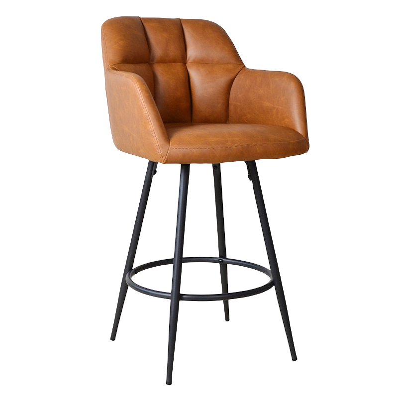 Kerusi Bangku Ketinggian Kaunter Punggung Bawah PU (X-5117B)